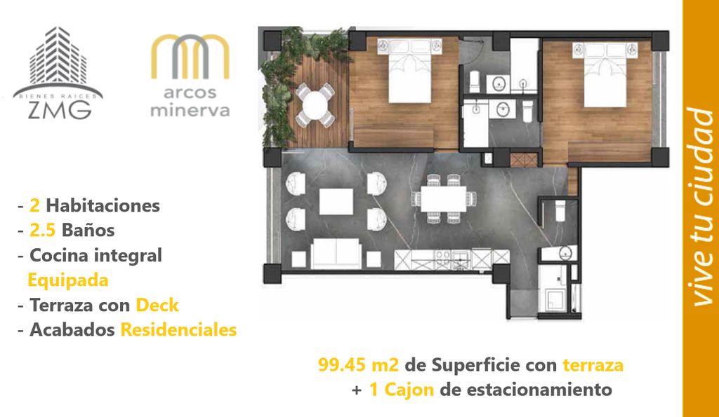 Departamento en Venta Arcos Minerva, Guadalajara