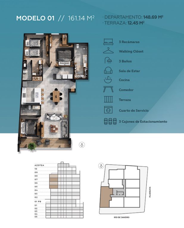 Departamentos en PREVENTA, Torre Rio Providencia.