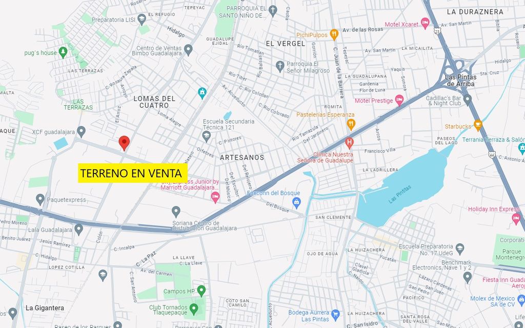 TERRENO EN ESQUINA EN VENTA EN COLONIA LOMAS DEL CUATRO, TLAQUEPAQUE