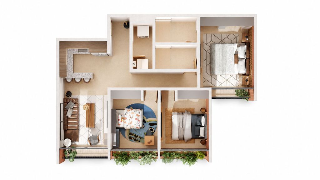 DEPARTAMENTO GARDEN RESIDENCE EN VENTA EN PUNTA NORTE | MODELO GALEANA | 3 RECÁMARAS