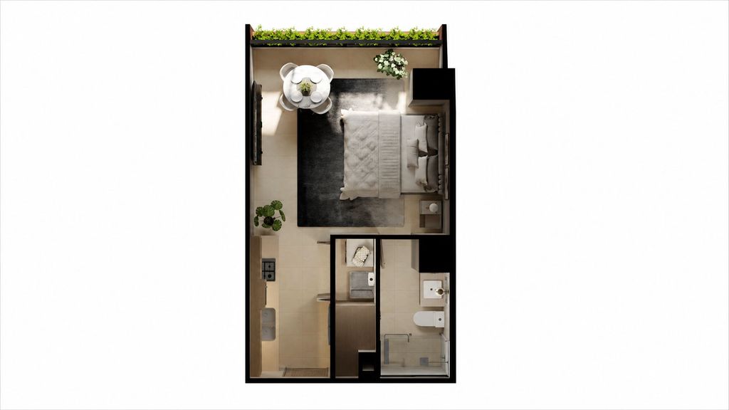 Departamento en Venta en Alcalde Mil | Modelo E | 1 Recámara | Centro de Guadalajara